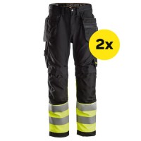 Snickers 2x 6233 AllroundWork Hi-Vis Trousers Holster Pockets