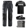 Snickers 3223 New Floor Layers Workwear Trousers x 1 Plus 9118 Knee Pads, Belt, T-Shirt