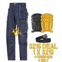 Snickers 3215 Kit Inc 9110 Knee Pads & A PTB Belt, Snickers Trousers