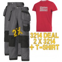 Snickers  2 x 3214 Trousers Plus SD T-Shirt